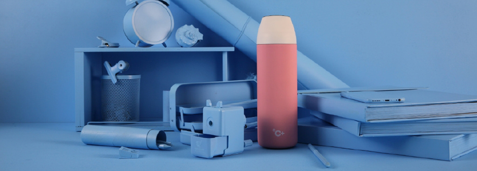 умный термос Сяоми кисс фиш розовый