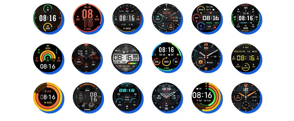 различные циферблаты на выбор