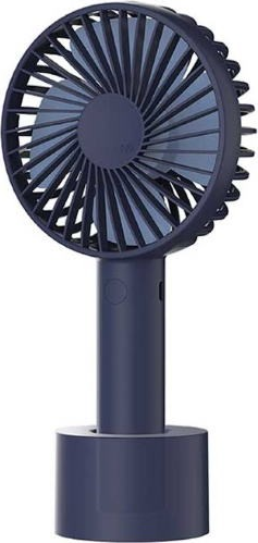 Вентилятор портативный SOLOVE manual fan Micro Usb, темно-синий фото 1