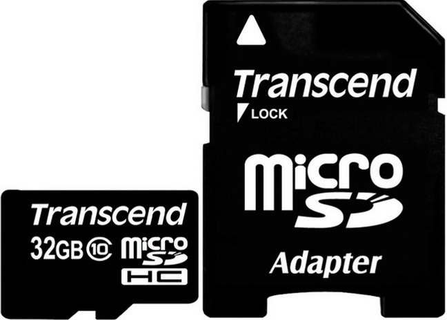 Карта памяти Transcend microSDHC 32GB Class 10 (20/10/Mb/s) + ADP фото 1