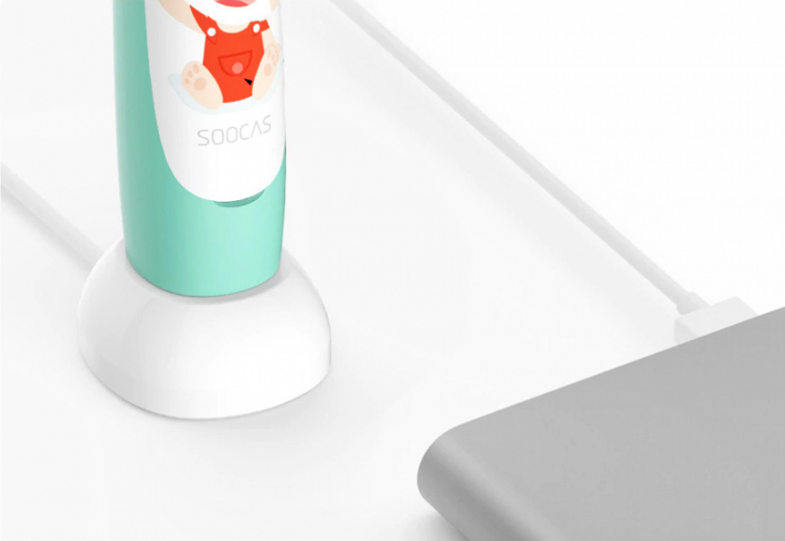 Зубная щетка электрическая детская Xiaomi Soocas C1 green фото 3